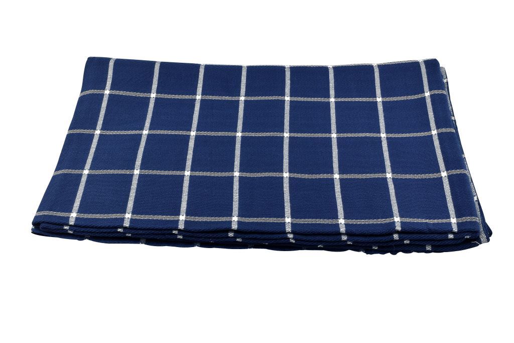 142400021023-01 Handmade Egyptian Cotton Blanket 94*64 Inch - & Pillow cover – Dark Blue