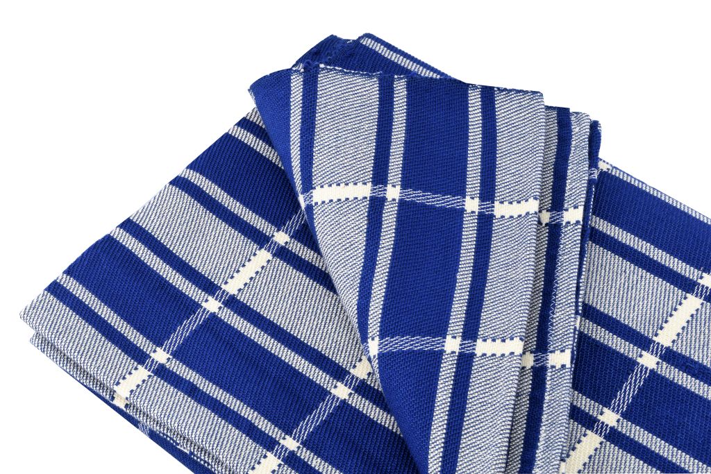 142400021023-02 Handmade Egyptian Cotton Blanket 94*64 Inch - & Pillow cover – Blue