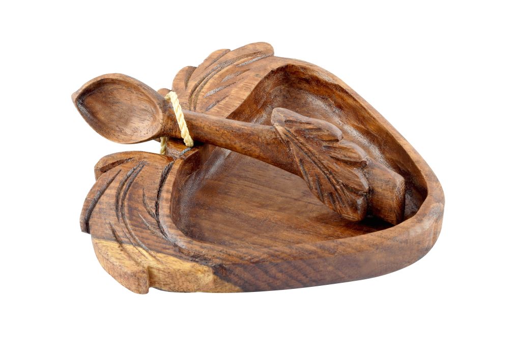 Handmade Asersus Wood Sarsou chilled Soup Plate & Spoon