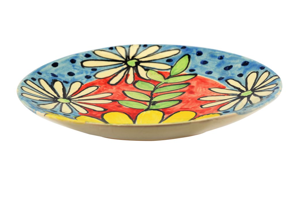 Handmade Pottery (Earthenware) Dish - Modern Flower 1