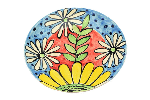 Handmade Pottery (Earthenware) Dish - Modern Flower 1