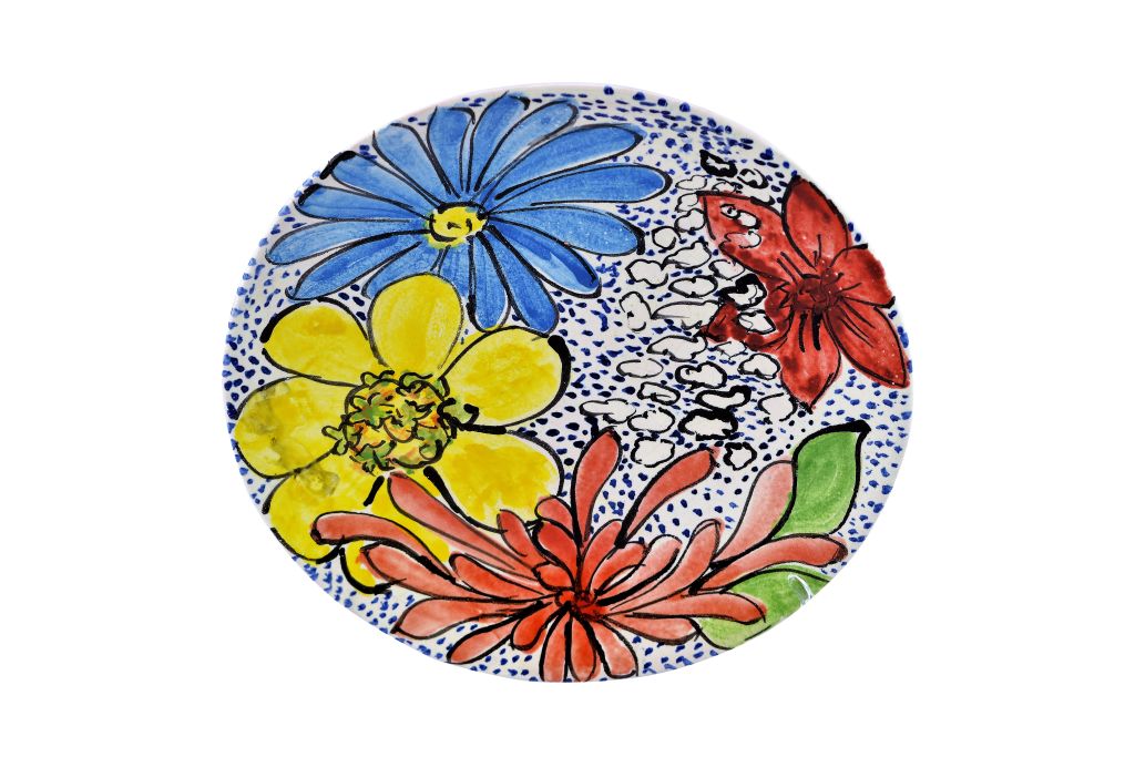 Handmade Pottery (Earthenware) Dish - Modern Flower 2