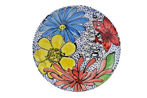Handmade Pottery (Earthenware) Dish - Modern Flower 2