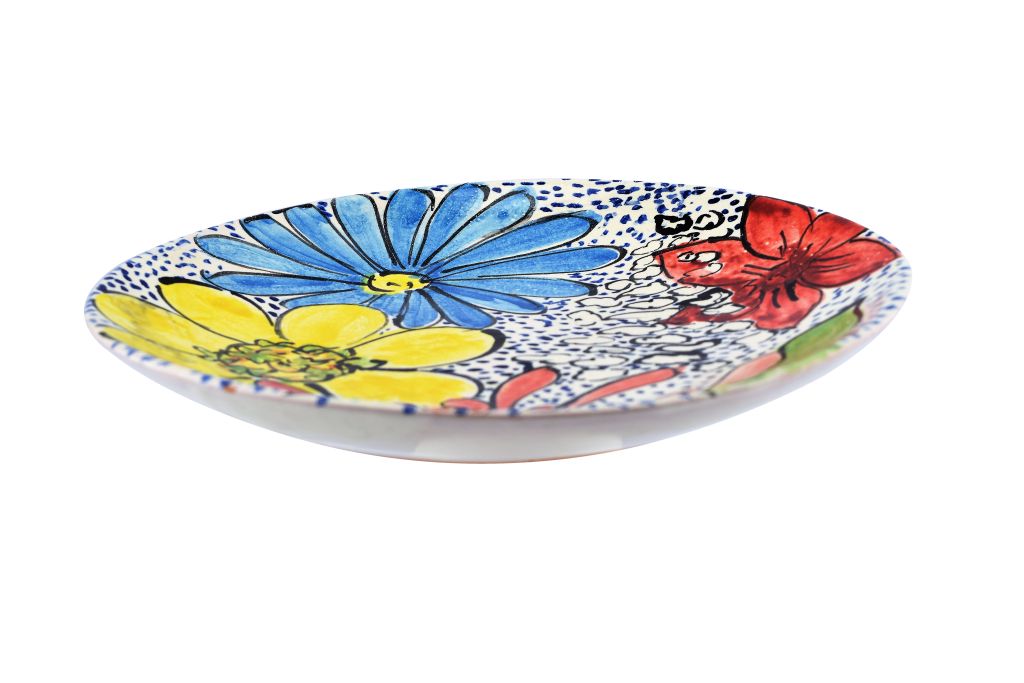 Handmade Pottery (Earthenware) Dish - Modern Flower 2